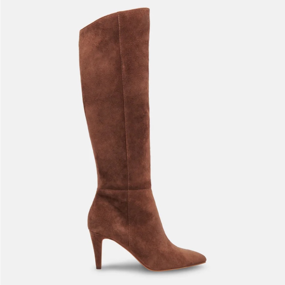 Dolce Vita wide calf boots in suede leather (fits like a size 6)